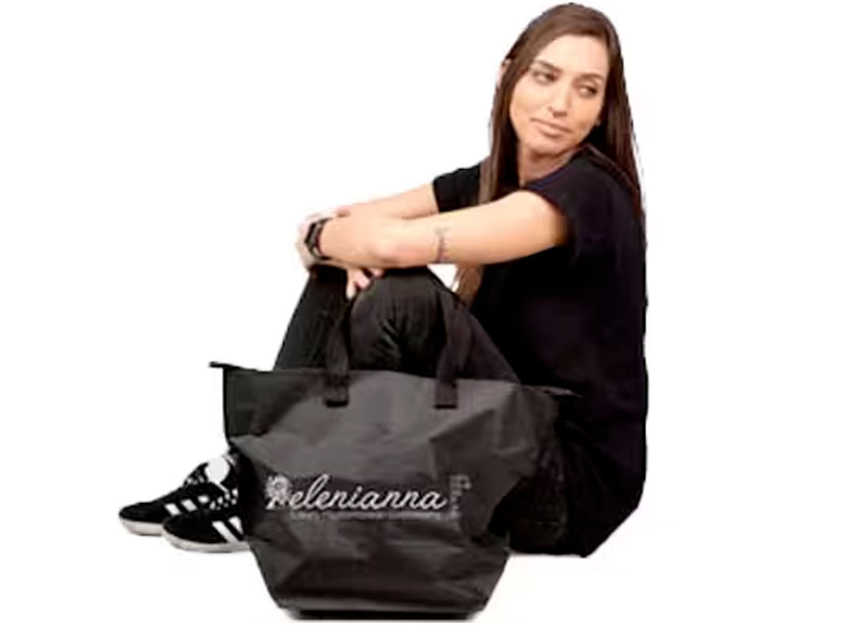 Bolsa de papel reutilizable con cremallera y asas de algodón suave