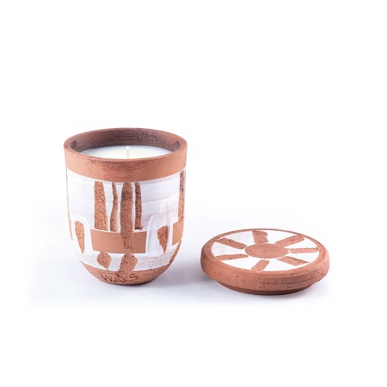 Art Handmade Pottery Scented Candle - Chios Mandarin 