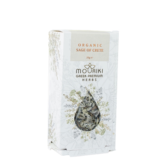 Premium Organic Sage of Crete - 100% Pure Greek Herbal Tea Leaves